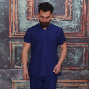 اسکراب شلوار مدل سیزگی رنگ آبی کاربنی