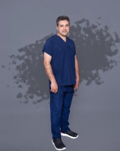 اسکراب شلوار کتان لاکرا سرمه ای