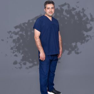 اسکراب شلوار کتان لاکرا سرمه ای