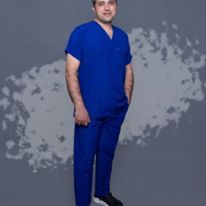 اسکراب شلوار کتان لاکرا آبی کاربنی