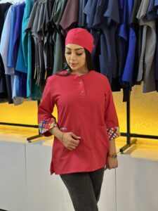 اسکراب تک مدل ملکه رنگ سرخابی