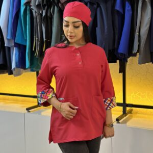 اسکراب تک مدل ملکه رنگ سرخابی