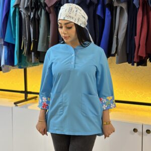 اسکراب تک مدل ملکه رنگ فیروزه ای