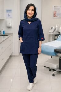 تونیک شلوار یوفلکس سرمه ای