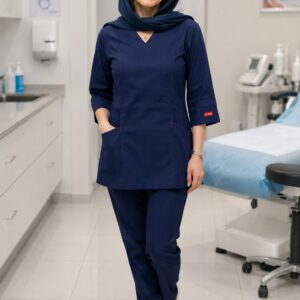 تونیک شلوار یوفلکس سرمه ای