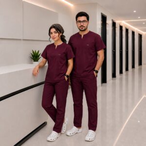 اسکراب شلوار فیگز زرشکی