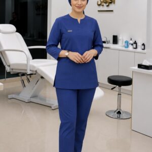 تونیک شلوار فیگز آبی کاربنی